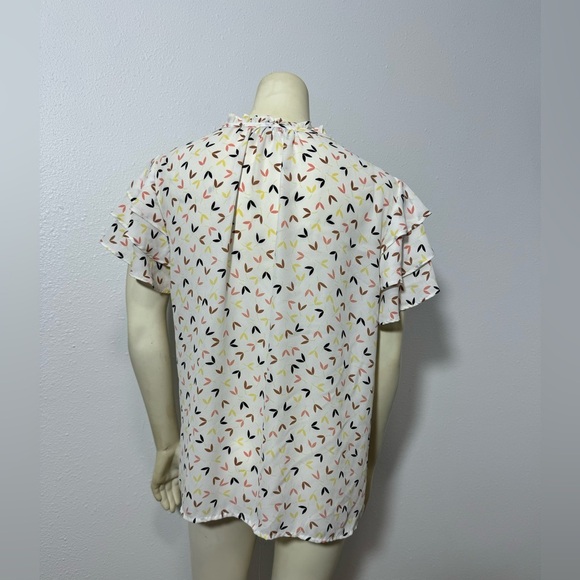 EUC Liz Claiborne Leaf Print Lightweight Blouse - Picture 4 of 11